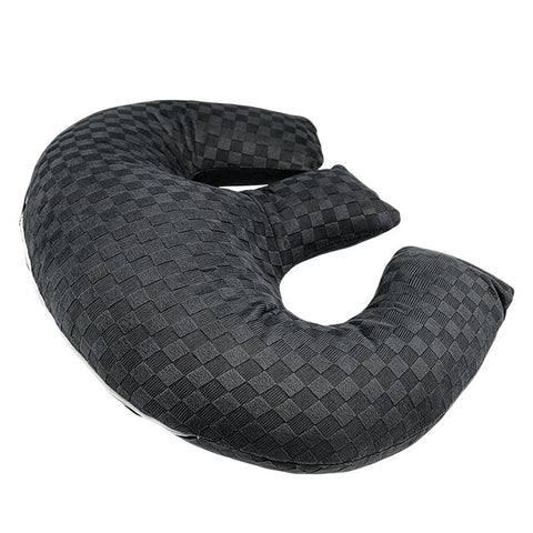 Black Ergonomic M-Shaped Breast Support Pillow for Spa & Postpartum Care – Soft Plush Cover, Removable & Washable (320g)