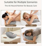 Black Ergonomic M-Shaped Breast Support Pillow for Spa & Postpartum Care – Soft Plush Cover, Removable & Washable (320g)