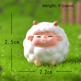 Cute Mini Resin Sheep Figurines – Set of 8 Micro Landscape & Desktop Decor (4 Designs)