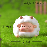 Cute Mini Resin Sheep Figurines – Set of 8 Micro Landscape & Desktop Decor (4 Designs)