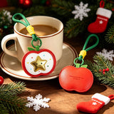 2-Piece Christmas stockings Shaped PU Leather Keychains – Cute Holiday Bag Ornaments and Car Decorations