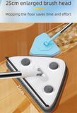 Adjustable Triangle Cleaning Mop 150cm Long Handle Window Squeegee Wall Washer Rotatable Head for Ceilings High Corners Wet Dry Use with 2 Microfibre Pads