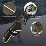 Blue Dog Winter Jacket – Warm, Windproof & Waterproof Pet Coat with Fleece Lining and Reflective Strips for Cold Weather(Size: XL)