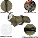 Green Dog Winter Jacket – Warm, Windproof & Waterproof Pet Coat with Fleece Lining and Reflective Strips for Cold Weather(Size: S)