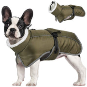 Green Dog Winter Jacket – Warm, Windproof & Waterproof Pet Coat with Fleece Lining and Reflective Strips for Cold Weather(Size: 3XL)