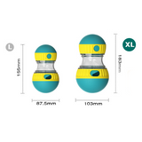 2-Piece Green Slow Feeder Dog Toy Set – Large & Small Rolling Treat Dispenser Ball for Puzzle Feeding, Mental Stimulation, and Digestive Health