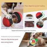 2-Pack Red Small Slow Feeder Dog Toy – Rolling Treat Dispenser Balls for Puzzle Feeding, Mental Stimulation, and Digestive Health(Size: L)