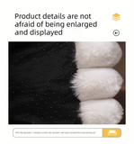 White  Plush Ribbed Pet Sofa Bed for Dogs and Cats - Thickened Milk Velvet Cushion, Large Comfy Dog Sofa(50*40*20cm)