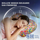 Sunflower Hollow Ear Support Pillow – Adjustable Side Sleep Neck Cushion with PP Cotton Filling and Breathable Fabric