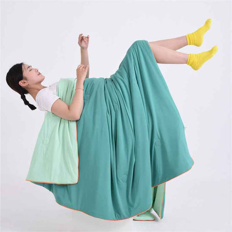 Watermelon green Cooling Summer Quilt with Ice Silk Fabric Lightweight Breathable Air Conditioner Blanket 150x200cm Soft Washable Comforter for Home Sleep Comfort