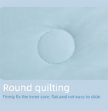 Blue with grey color scheme Cooling Summer Quilt with Ice Silk Fabric Lightweight Breathable Air Conditioner Blanket 150x200cm Soft Washable Comforter for Home Sleep Comfort