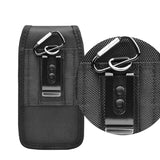 2-Pack Black Universal Heavy-Duty Nylon Belt Holster Pouch with Card Slot – Durable Oxford Cloth Waist Pack for iPhone 16 Pro Max & Android Phones – Vertical & Horizontal Carry Options (M)