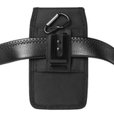2-Pack Black Universal Heavy-Duty Nylon Belt Holster Pouch with Card Slot – Durable Oxford Cloth Waist Pack for iPhone 16 Pro Max & Android Phones – Vertical & Horizontal Carry Options (XL)