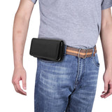 2-Pack Black Universal Heavy-Duty Nylon Belt Holster Pouch with Card Slot – Durable Oxford Cloth Waist Pack for iPhone 16 Pro Max & Android Phones – Vertical & Horizontal Carry Options (XXL)