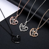 Yahai MOM Heart Pendant Necklace with Rhinestones - Adjustable 47+5cm Chain, Lightweight Alloy Jewelry for Mother's Day Gift, Everyday Wear & Special Occasions - Elegant Letter Design for Women