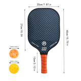 Professional Carbon Fiber Pickleball Paddle Set with Advanced Polymer Core - Includes Outdoor Balls & Portable Mesh Carry Bag(LT-606)