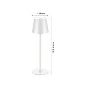 LED High-Foot Table Lamp with Touch Control - Rechargeable Dimmable Bedside Night Light for Bedroom & Living Room - Perfect Gift for Women(White with a rounded base)