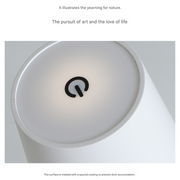 LED High-Foot Table Lamp with Touch Control - Rechargeable Dimmable Bedside Night Light for Bedroom & Living Room - Perfect Gift for Women(White with a rounded base)