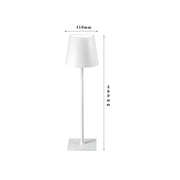 LED High-Foot Table Lamp with Touch Control - Rechargeable Dimmable Bedside Night Light for Bedroom & Living Room - Perfect Gift for Women(White square base)