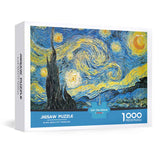 1000-Piece Large Jigsaw Puzzles with 70x50CM Display (Starry Sky Theme) - 6 LetterAlphabetical Zone Partitioning, Stress-Relief Educational Toy for Teens & Adults