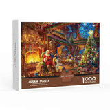 1000-Piece Large Jigsaw Puzzles with 70x50CM Display (Santa Claus Theme) - 6 LetterAlphabetical Zone Partitioning, Stress-Relief Educational Toy for Teens & Adults