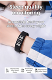 White Silent Vibration Alarm Smart Silicone Wristband with 3-Alarm Settings - Discreet Wake-Up Device for Teens & Adults (Vertical version)