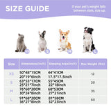 50x48x15 CM Cute Square Plush Pet Bed with Removable Cover & 5 Bolsters Support - Purple Plaid Machine Washable Calming Dog & Cat Sofa