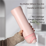 24oz Blue Large Thermal Water Bottle with Dual-Sipping Lid & Built-in Straw - Leak-Proof 304 Stainless Steel Outdoor Sports Flask