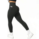 S Size Black Breathable High-Waist Ruched Butt-Lift Yoga Leggings - Dual Pockets & No Front T - LineNaked-Feel Performance Tights for Gym, Running & Pilates