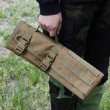 200x75CM Black Outdoor Tactical Roll-Up Shooting Mat - MOLLE Webbing & Stake Down Eyelets - Portable Waterproof Ground Pad for Field Training, Camping & Picnic