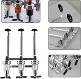 Professional Wall-Mounted Alcohol Tot Dispenser (3 Head) - Heavy Duty Adjustable Metal Wine Rack Decor with Spring-Loaded Bottle Holder