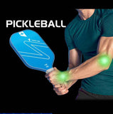 Gradient Blue Fiberglass Pickleball Paddle Set - USAPA High-Rebound Dual Rackets (TPU Edge), 4 Outdoor Balls & Triangle Carry Case for Outdoor Play