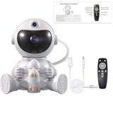 USB Powered Astronaut Nebula Projector & Starry Night Ambient Light with Space Shuttle Accents - 8 Nebula Effects, 360° Rotating Head & Remote Control