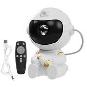 USB Powered Astronaut Nebula Projector & Starry Night Ambient Light with Airplane Accents - 8 Nebula Effects, 360° Rotating Head & Remote Control