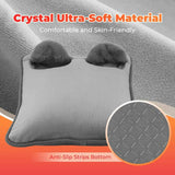 Grey Portable Versatile USB Electric Foot Warmer with 4 Temp Levels & 4 Auto-Shutoff Timer - Soft Fleece Washable Heating Mat