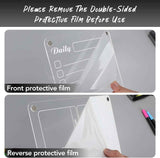 4-Piece Magnetic Acrylic Fridge Monthly + Weekly + Daily Planner Boards Set - Reusable Minimalist Memo Board with 6 Markers and Dry Eraser