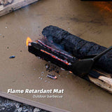 30 x 26 CM S Size Fireproof Outdoor Mat with Storage Bag - Silicone Coated Heat Resistant, Fire Pit Protector & BBQ Table Heat Shield