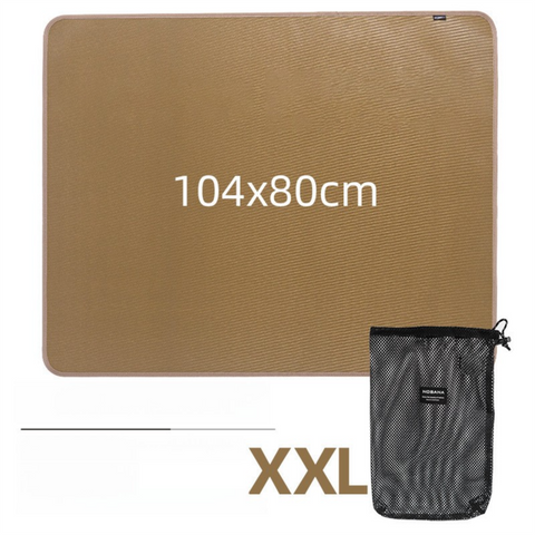 104 x 80 CM XXL Size Fireproof Outdoor Mat with Storage Bag - Silicone Coated Heat Resistant, Fire Pit Protector & BBQ Table Heat Shield