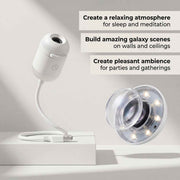 Portable USB Galaxy Night Light Projector with 6 Projection Films - Touch-Controlled Rotating Starry Sky Lamp for Bedroom, Nursery and Car