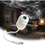 3-Pack Portable USB Galaxy Night Light Projector with 6 Projection Films - Touch-Controlled Rotating Starry Sky Lamp for Bedroom, Nursery and Car