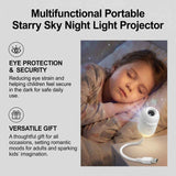 3-Pack Portable USB Galaxy Night Light Projector with 6 Projection Films - Touch-Controlled Rotating Starry Sky Lamp for Bedroom, Nursery and Car