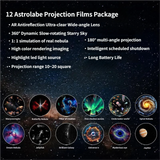 3-Pack Portable USB Galaxy Night Light Projector with 12 Projection Films - Touch-Controlled Rotating Starry Sky Lamp for Bedroom, Nursery and Car