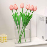 Minimalist Clear Acrylic Book Vase - Space Saving Desktop Ornament & Bookish Gift- Durable Unbreakable Hydroponic Vessel for Home and Office Decor