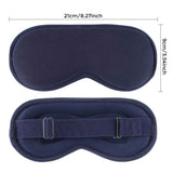 Dark Blue 3D Surround Heated Eye Massager with 1.2M USB-C Digital Display Controller Cable, 3 Heat and 6 Vibration Modes - Portable Total Blackout Sleep Mask for Travel Office Dark Circles & Eye Fatigue