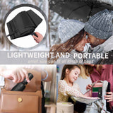 Coffee 97CM Large Folding Automatic Travel Umbrella with 8 Reinforced Fiberglass Ribs - Lightweight Compact Rain & Sun Shield for Backpack Travel and Commuting
