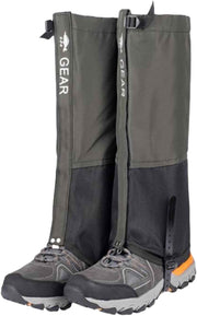 Green Breathable Nylon Waterproof Hiking Leg Gaiters and Snow Boot Gaiters (Fleece Lining) - Unisex Adjustable Sand & Mud Protection for Mountaineering & Desert Trekking, M Size