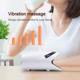 White Portable Electric Hand Massager - USB-C Rechargeable, Airbag Compression, Graphene 42℃ Constant Heating & 5 Levels Intensity for Everyday Use and Arthritis Carpal Tunnel Relief