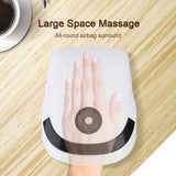 White Portable Electric Hand Massager - USB-C Rechargeable, Airbag Compression, Graphene 42℃ Constant Heating & 5 Levels Intensity for Everyday Use and Arthritis Carpal Tunnel Relief