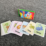 7-Set  Kids Early Education Flash Cards, Montessori Cognitive Development Toys for Toddlers Ages 4+, Educational Gift for Boys Girls【Animal+Shape+Colour+Time+Vegetables+Fruits+Body Parts】