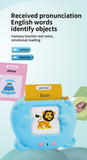 Blue Cat Talking  Cards Educational Toy for Toddlers 112 Cards Audible Preschool Learning Machine Early Childhood Development Interactive Reading Cards with Rechargeable Battery ABS Material